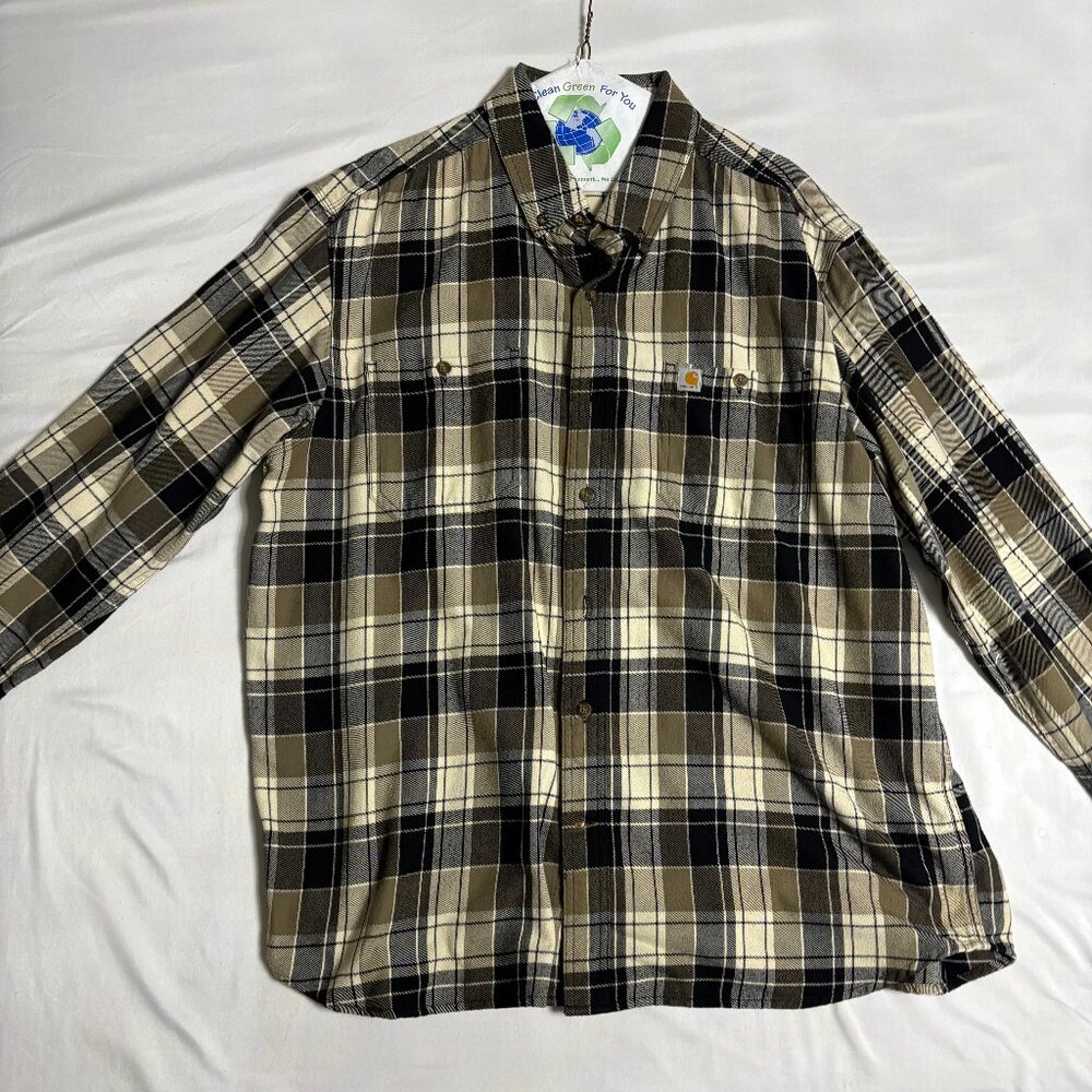 Carhartt Brown Plaid Button-Down Shirt - Size XL